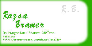 rozsa bramer business card